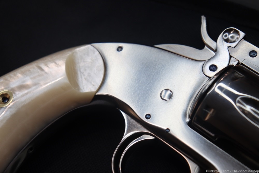 Taylors & Company SCHOFIELD Model Revolver 38SPL Single Action NICKEL PEARL-img-20