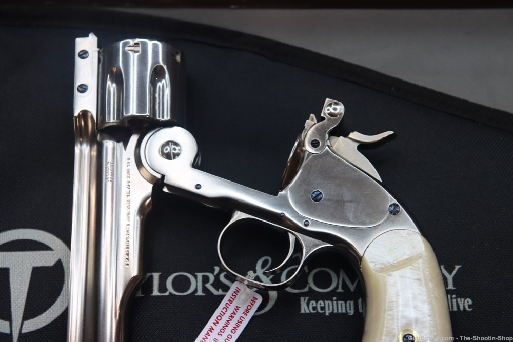 Taylors & Company SCHOFIELD Model Revolver 38SPL Single Action NICKEL PEARL-img-32