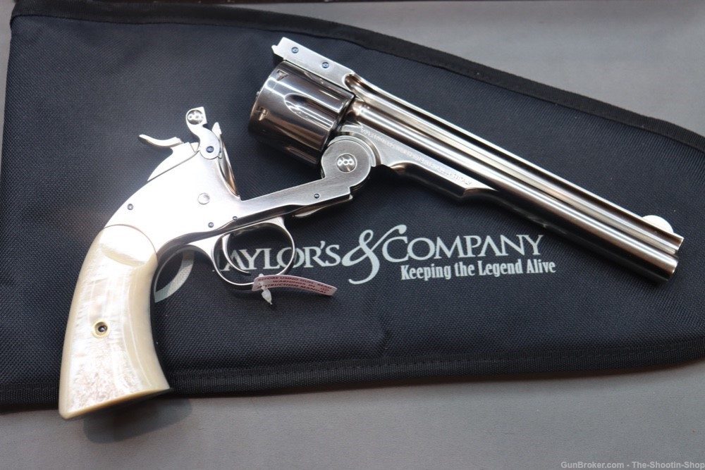Taylors & Company SCHOFIELD Model Revolver 38SPL Single Action NICKEL PEARL-img-33