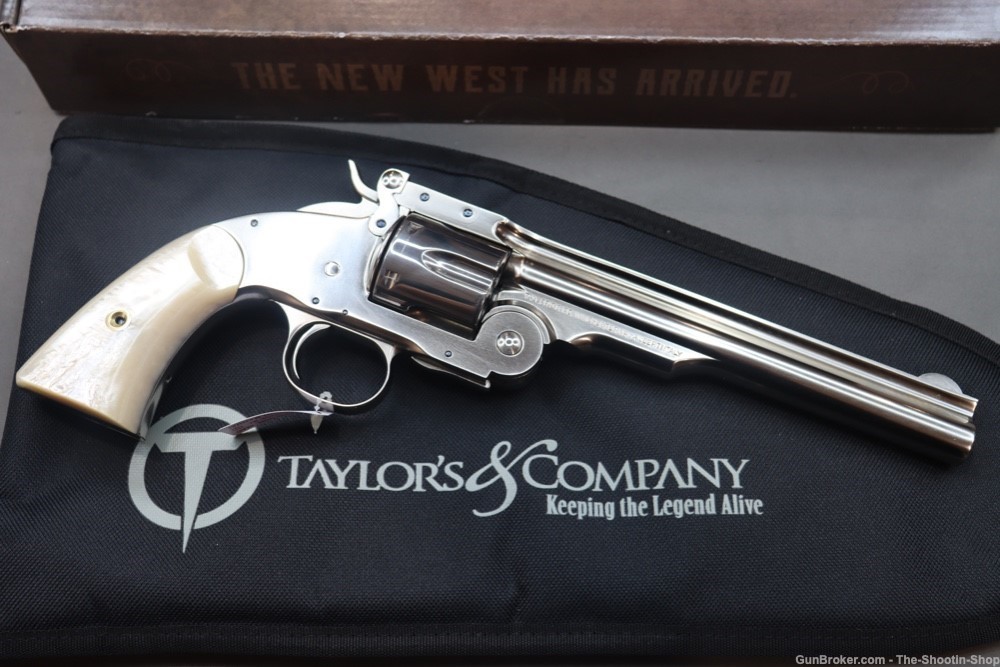 Taylors & Company SCHOFIELD Model Revolver 38SPL Single Action NICKEL PEARL-img-10