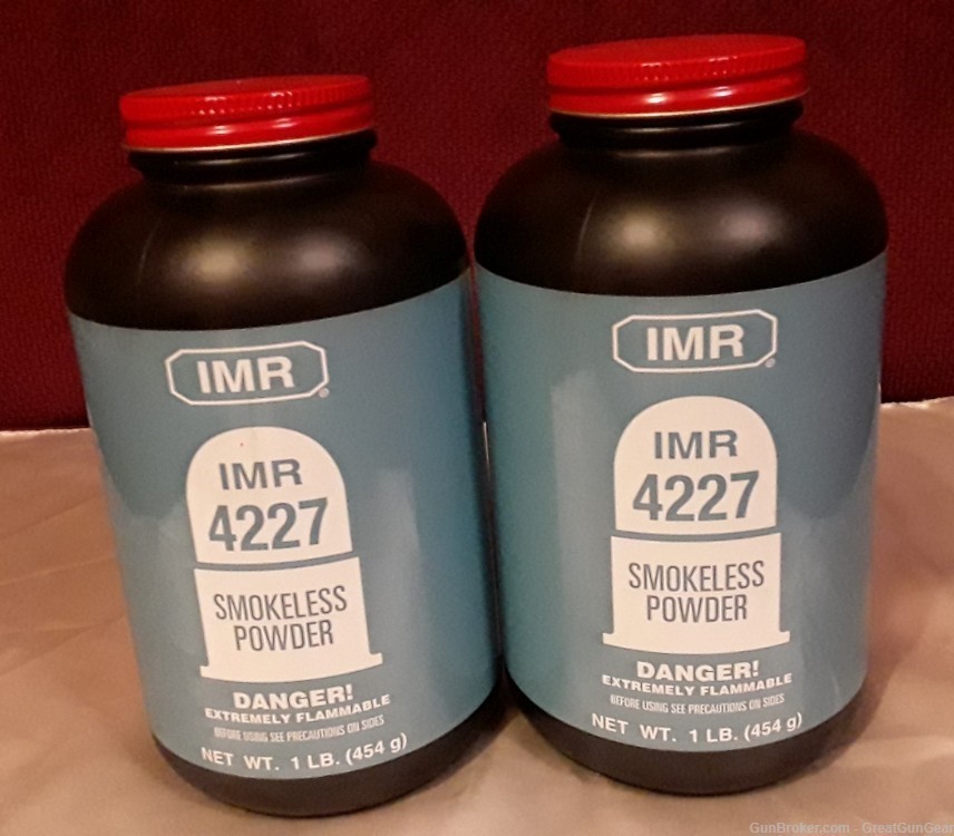 IMR 4227 Smokeless Powder (2 Bottles Total 1 lb 10 oz Gross Weight ...