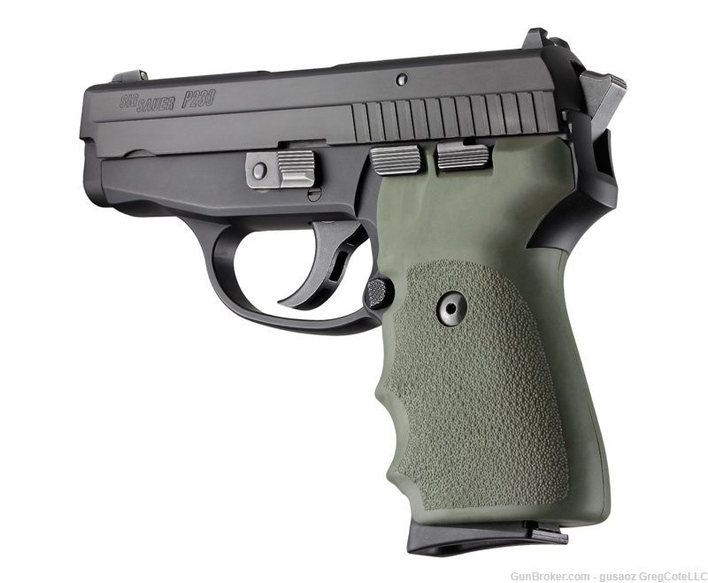 Hogue Sig P239 Finger Groove Grip OD Green 31001 With Grip Screws Free Ship-img-0
