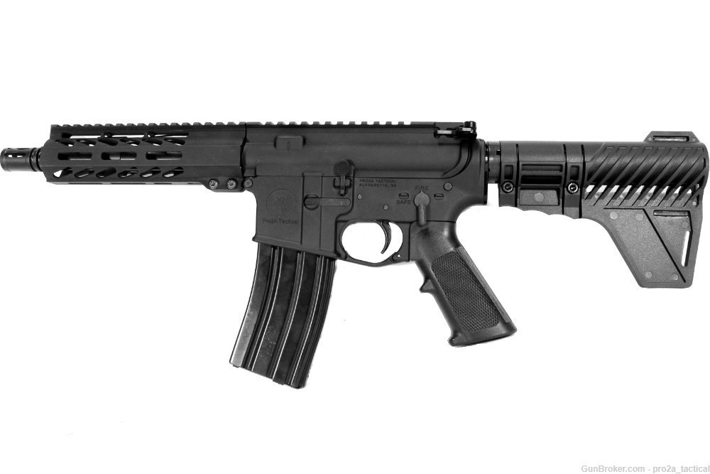 PRO2A TACTICAL PATRIOT 7.5 inch AR-15 300 BLACKOUT Melonite Pistol-img-1