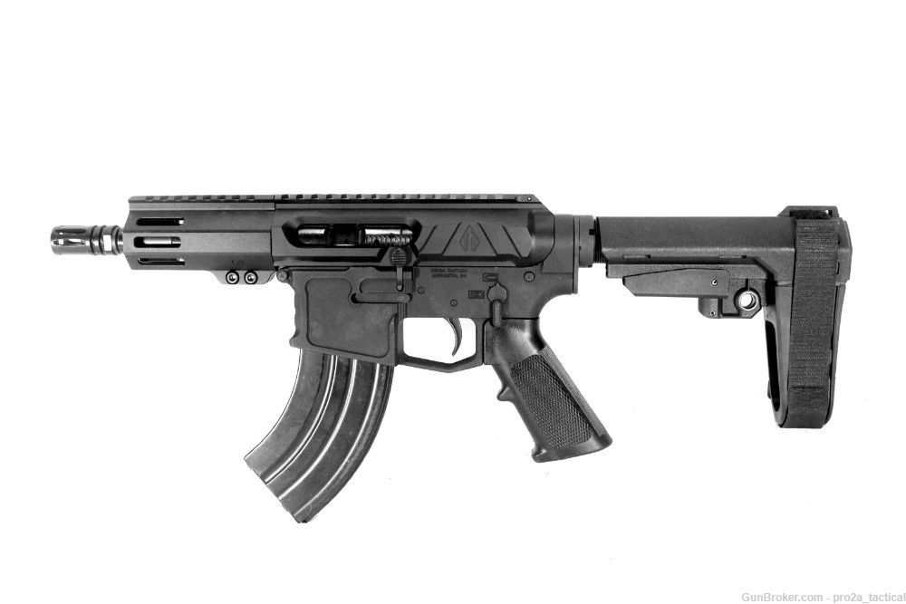 PRO2A VALIANT LEFT HAND 5 inch AR-15 7.62x39 SIDE CHARGING Pistol-img-0