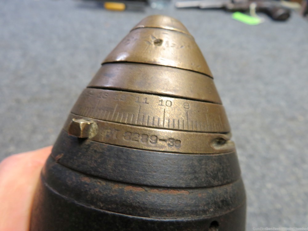 US WWII 75 x 350mm ARTILLERY ROUND DATED 1942 INERT-img-11