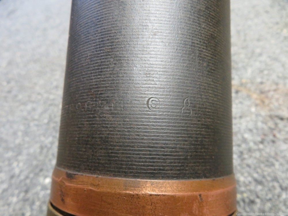 US WWII 75 x 350mm ARTILLERY ROUND DATED 1942 INERT-img-8