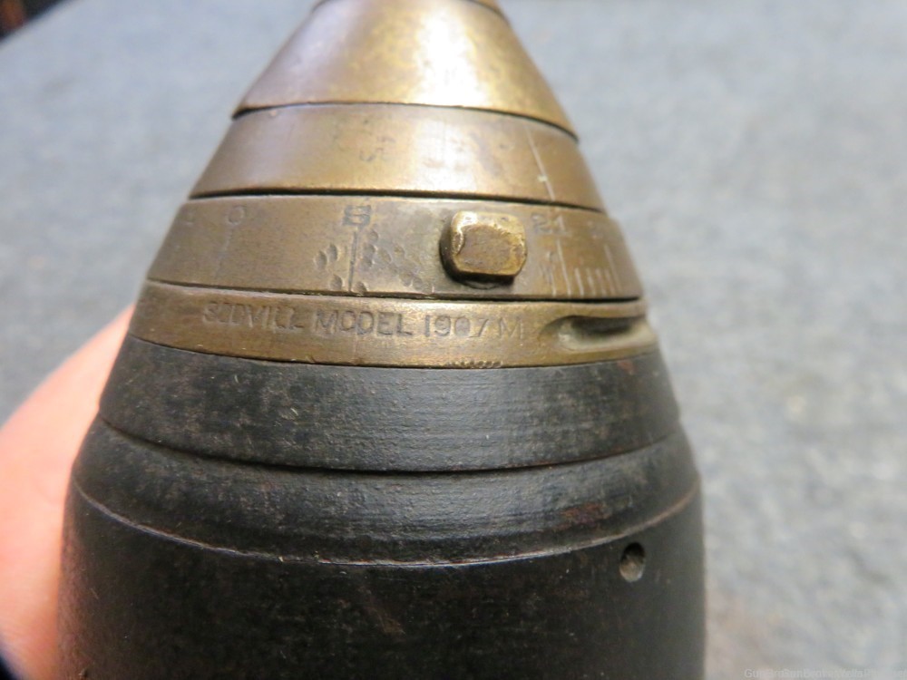 US WWII 75 x 350mm ARTILLERY ROUND DATED 1942 INERT-img-9