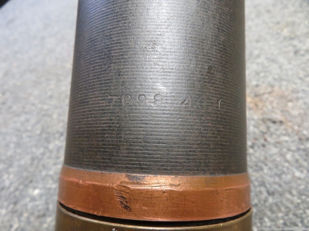 US WWII 75 x 350mm ARTILLERY ROUND DATED 1942 INERT-img-7