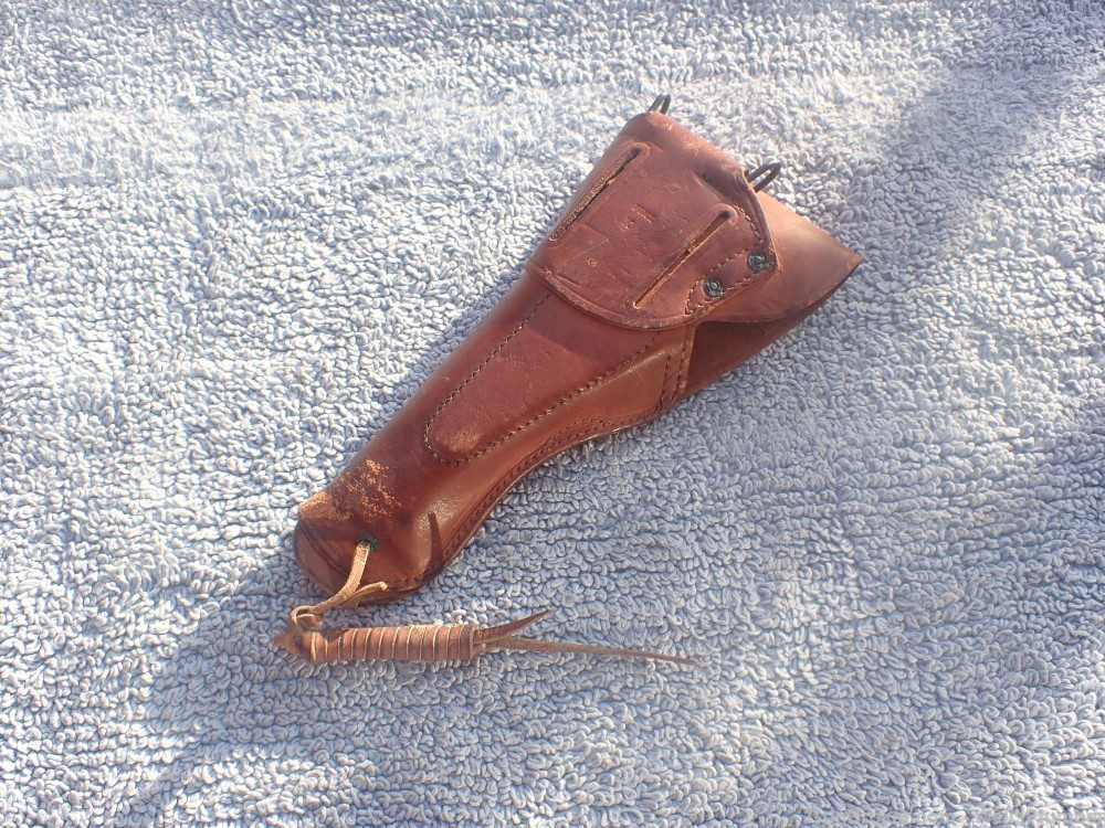 US WWII 1911 GOVERNMENT MODEL 45ACP BROWN LEATHER HOLSTER FINK K -img-6