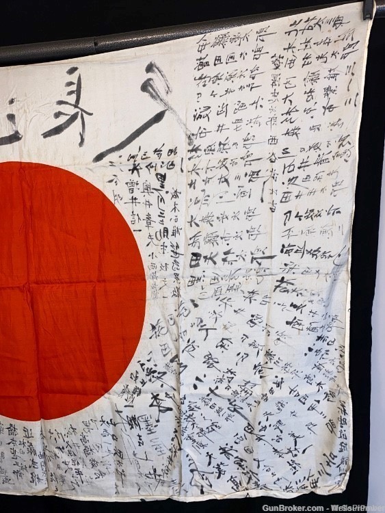 JAPANESE WWII YOSEGAKI HINOMARU SOLDIERS GOOD LUCK MEATBALL FLAG-img-15