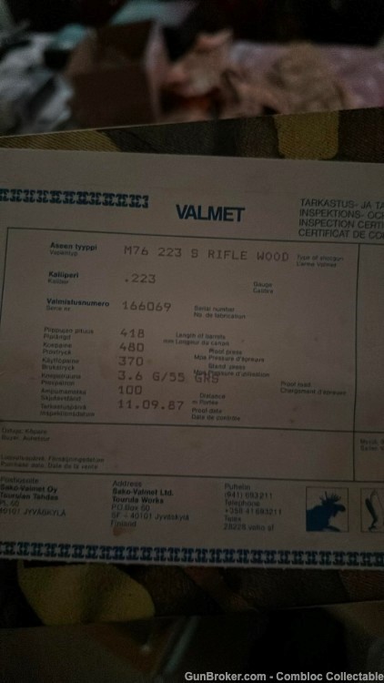 VALMET Pre ban UNFIRED VALMET ak47 M76 .223 WOOD STOCK ORIG BOX & 1 MAG -img-7