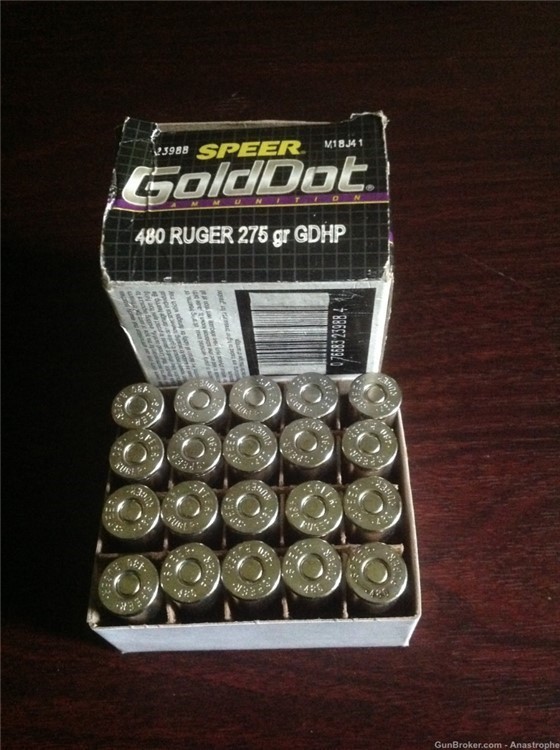 Speer GoldDot 480 Ruger 275 gr. GDHP Ammunition ammo-img-0