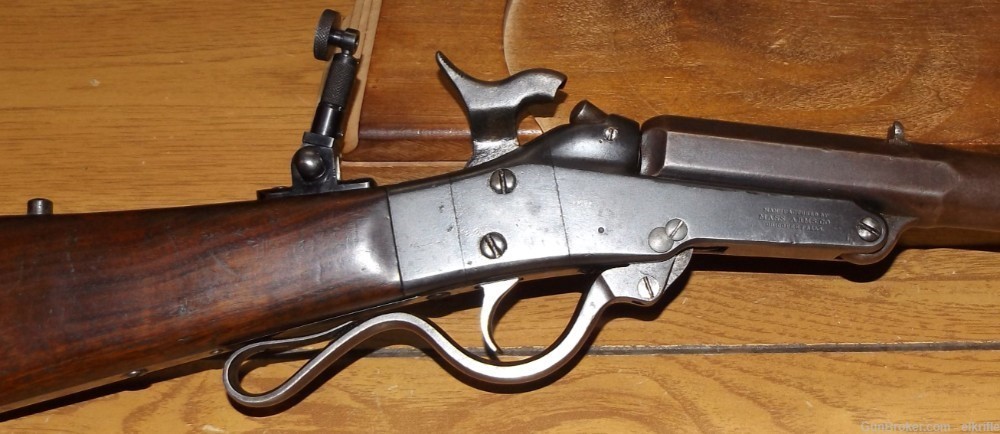 Maynard Sporting Rifle 44-40 Winchester Antique Single Shot W/Lyman Tang-img-8