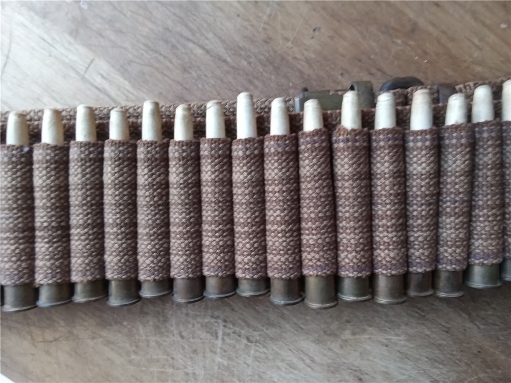 Vintage woven Cartridge belt-45 loops-3" high-antique-un-named-img-6