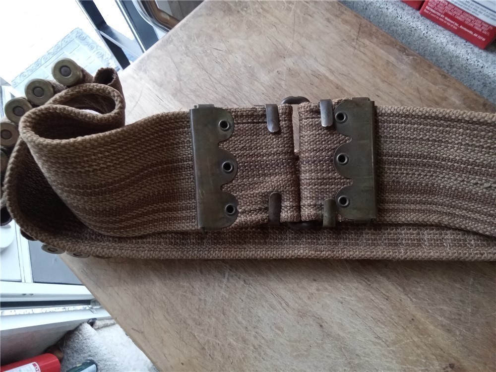 Vintage woven Cartridge belt-45 loops-3" high-antique-un-named-img-3