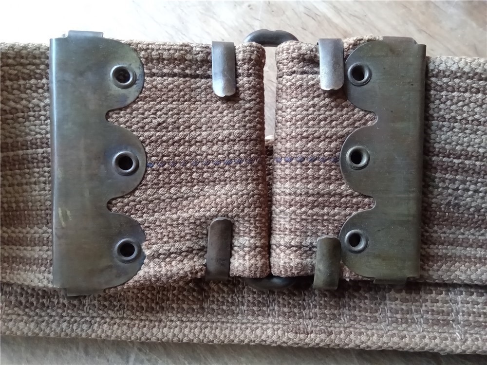 Vintage woven Cartridge belt-45 loops-3" high-antique-un-named-img-4