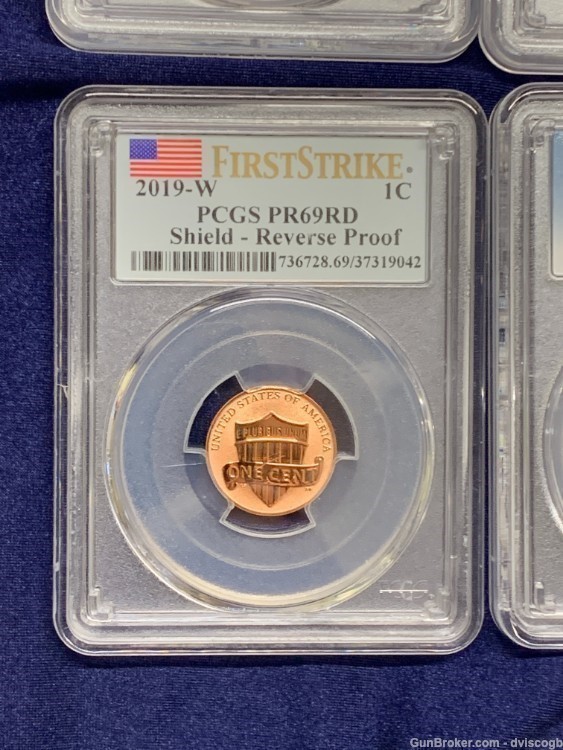 1C PCGS 69+ Shield - 4 coin set -img-3