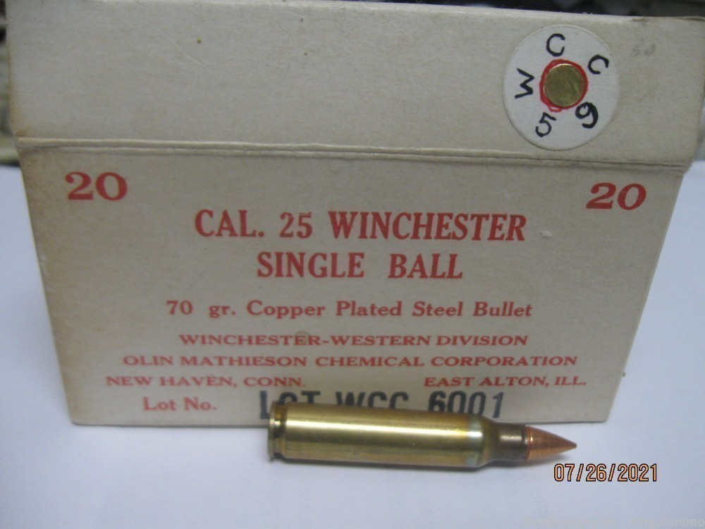 Unique and Very RARE Box 25 WINCHESTER 20 Rnds WCC 70 gr Steel AP Ammo;more-img-1