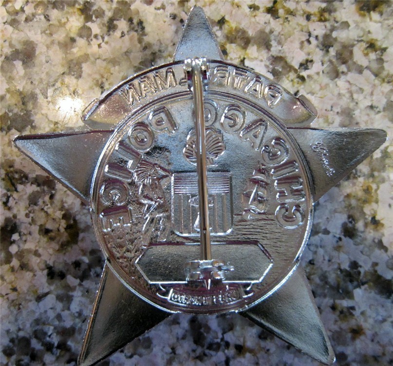 Badge Chicago Patrolman old style CUSTOM w/ star number-img-1