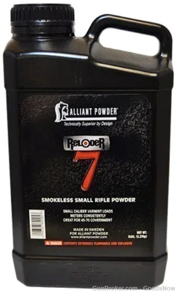 Alliant Reloder 7 Smokeless Powder 5 lbs Reloder Reloader 7 RE7 RL7 RE-img-0