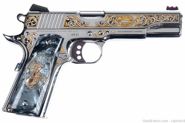 Colt 1911 "EL POTRO RAMPANTE" 38 Super 5" STS Engraved #457 of 501-img-1