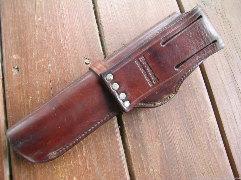 Original Browning Leather Holster for Nomad & Challenger .22 Auto  6-3/4"-img-4