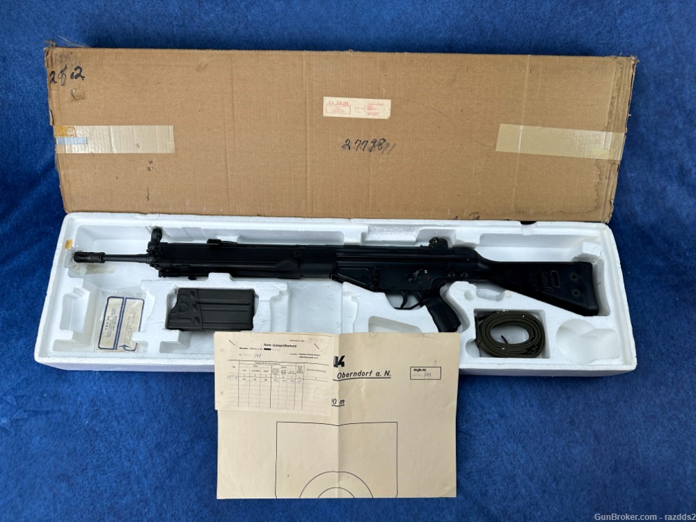 TIME CAPSULE HK91 NIB with test target, bipod, shipping container -img-0