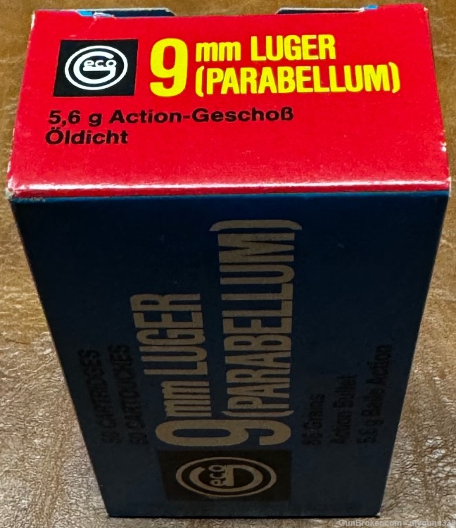 Geco Action Safety 9mm 50 Round Box Blitz Action Orig. German Swat Ammo-img-3