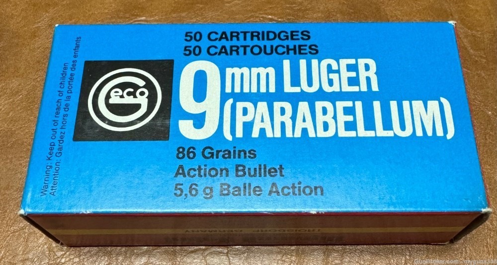 Geco Action Safety 9mm 50 Round Box Blitz Action Orig. German Swat Ammo-img-0
