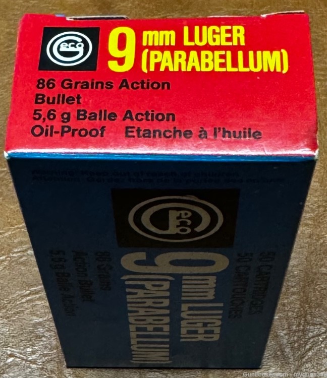 Geco Action Safety 9mm 50 Round Box Blitz Action Orig. German Swat Ammo-img-2