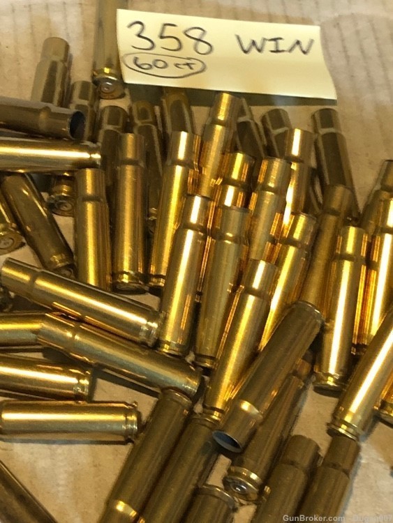 358 Winchester fired brass 115 count mixed-img-2