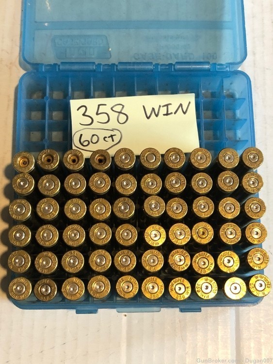 358 Winchester fired brass 115 count mixed-img-0