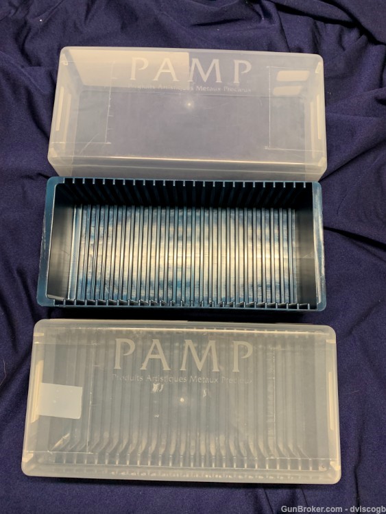PAMP 1 ounce bar storage containers (2) - no coins included-img-0