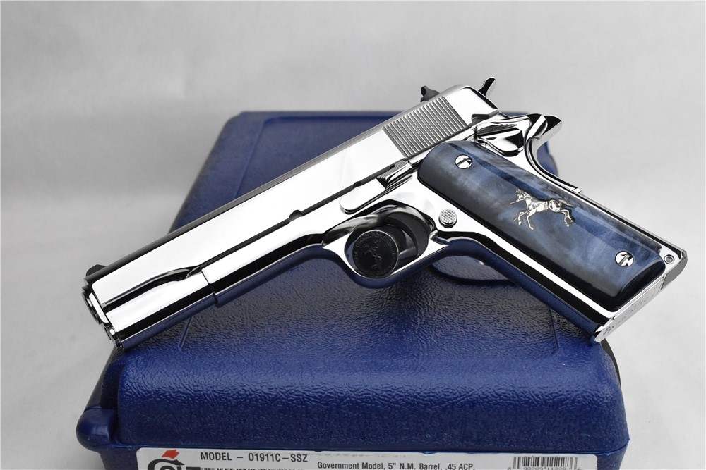 BRIGHT STAINLESS Colt 1911 Classic Government .45 ACP O1911C-SS - Semi ...