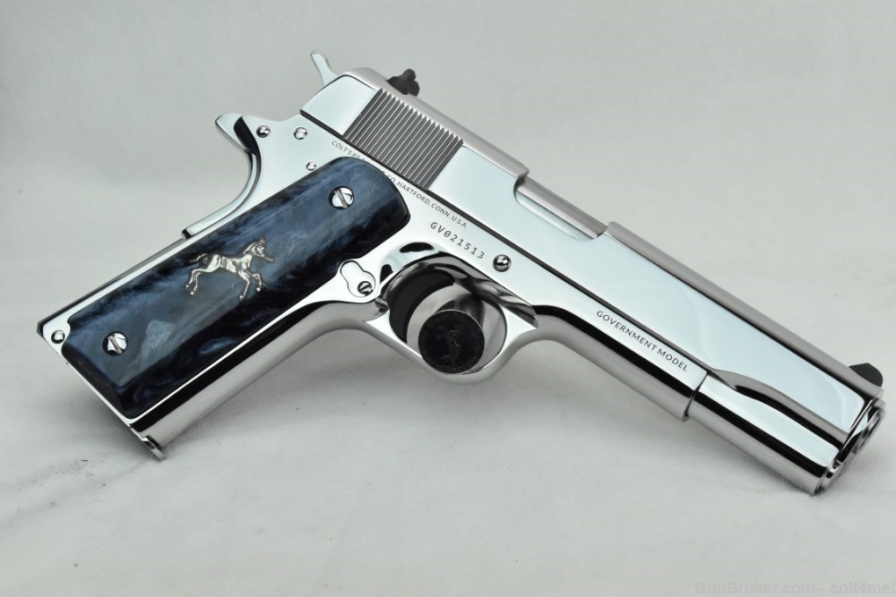 BRIGHT STAINLESS Colt 1911 Classic Government .45 ACP O1911C-SS - Semi ...