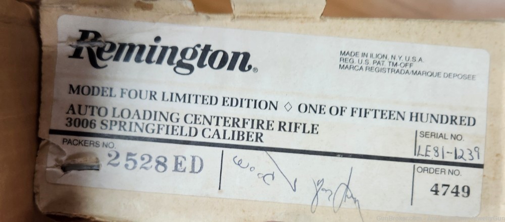 Remington Model 4 Four Limited Edition Diamond Anniversary .30-06 1 of 1500-img-13