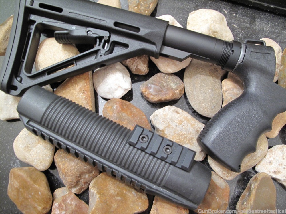 Mossberg 500 590 Pistol Grip Magpul Stock + Picatinny Forend MILSPEC Black-img-4