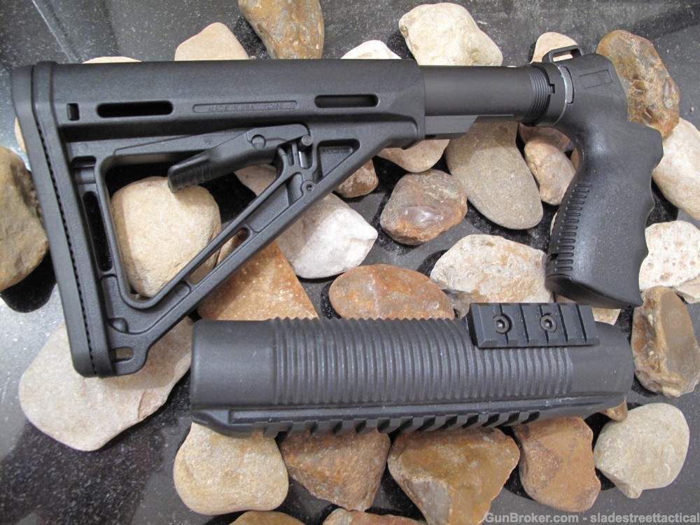 Mossberg 500 590 Pistol Grip Magpul Stock + Picatinny Forend MILSPEC Black-img-3