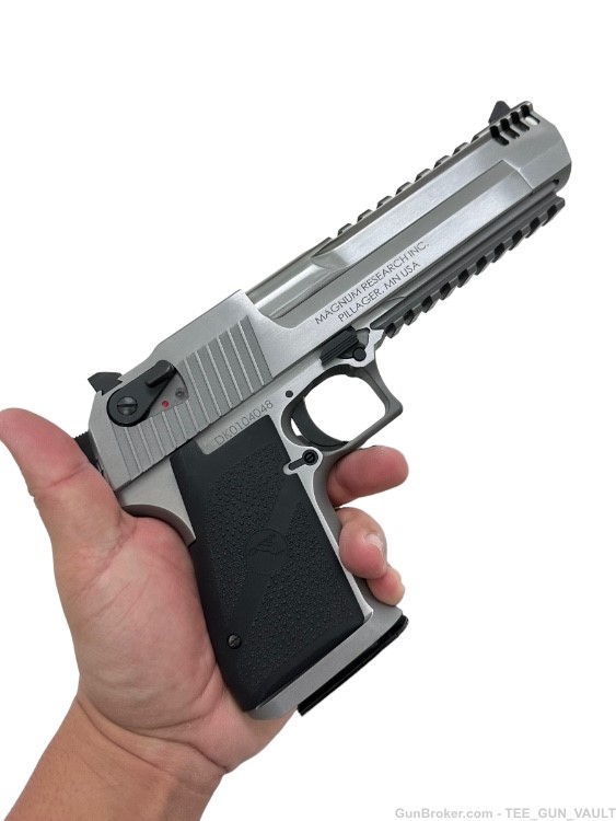 Magnum Research Desert Eagle XIX 50 AE 6" Stainless Steel top & bottom rail-img-5