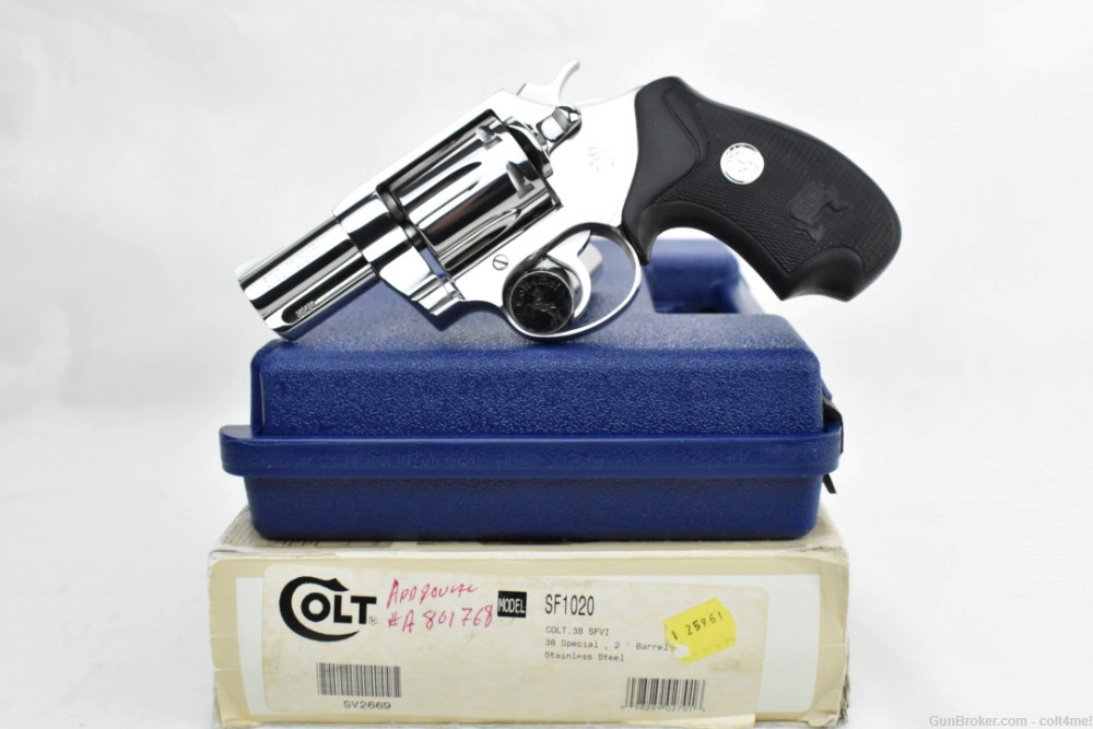 1996 Bright Polished Colt SF-VI .38 Spl Revolver SF1020  Factory Box SFVI  -img-0