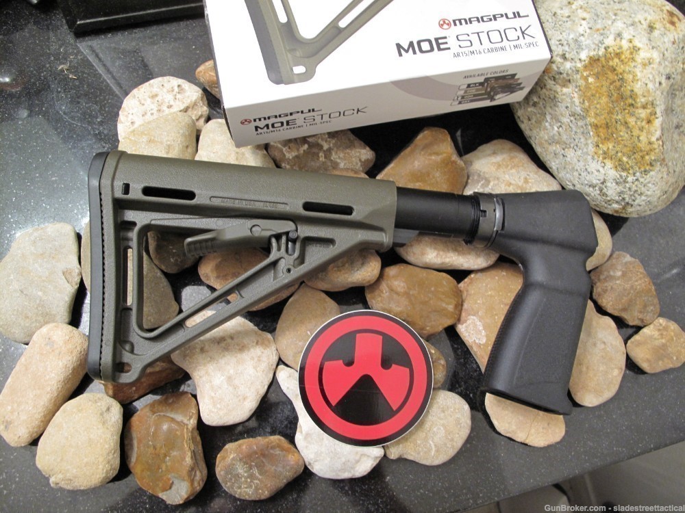 Magpul Remington 870 Pistol Grip Magpul Stock OLIVE Black 6 Position OD-img-0