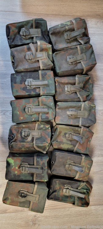 Used Lot of 14 German Flecktarn G3 Mag pouches-img-0
