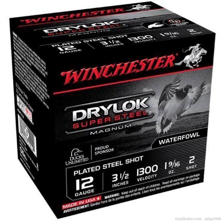 Winchester Drylok 12ga 3.5" 1300FPS 1 9/16oz #2 XSM12L2 25rd Box-img-0