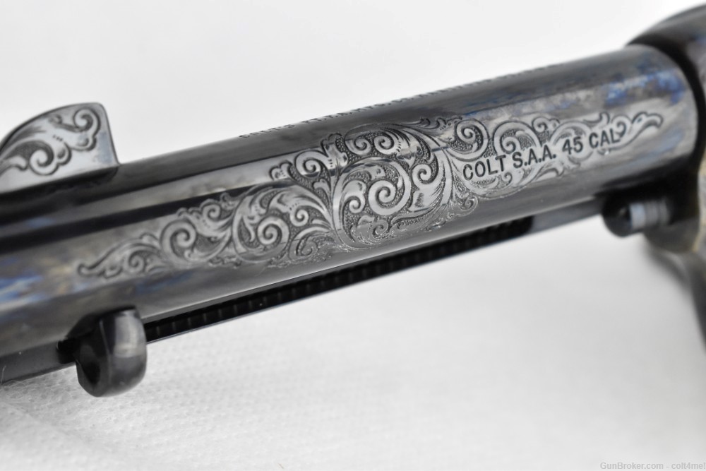 Colt Master Engraved SAA .45 Blue/Color Case Finish 4.75"  - Custom Shop -img-8