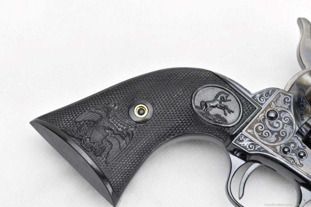 Colt Master Engraved SAA .45 Blue/Color Case Finish 4.75"  - Custom Shop -img-25