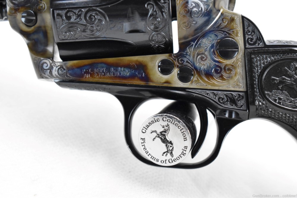Colt Master Engraved SAA .45 Blue/Color Case Finish 4.75"  - Custom Shop -img-4