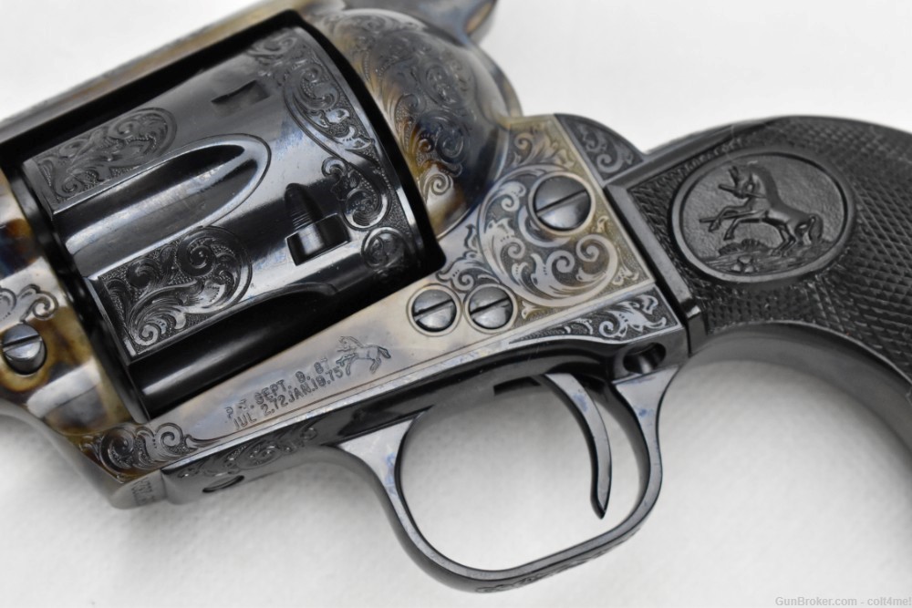 Colt Master Engraved SAA .45 Blue/Color Case Finish 4.75"  - Custom Shop -img-27