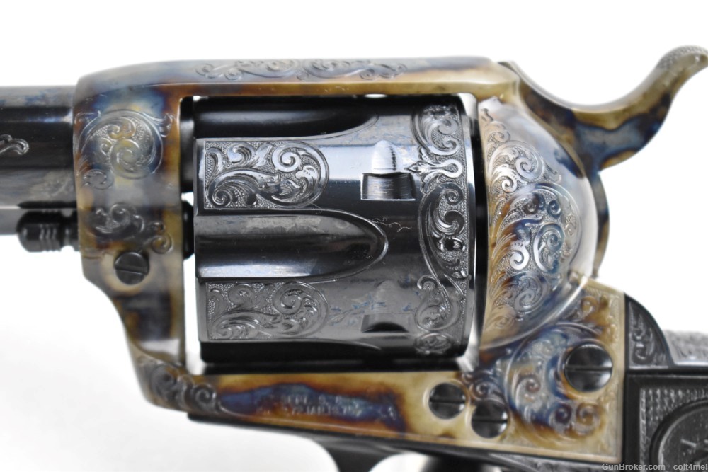Colt Master Engraved SAA .45 Blue/Color Case Finish 4.75"  - Custom Shop -img-3