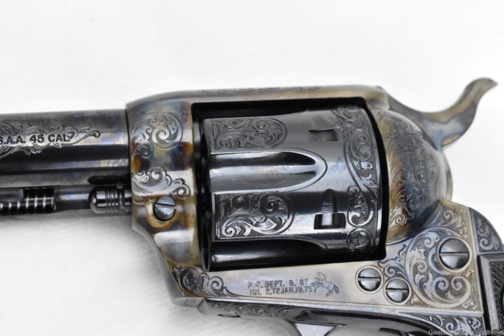 Colt Master Engraved SAA .45 Blue/Color Case Finish 4.75"  - Custom Shop -img-28