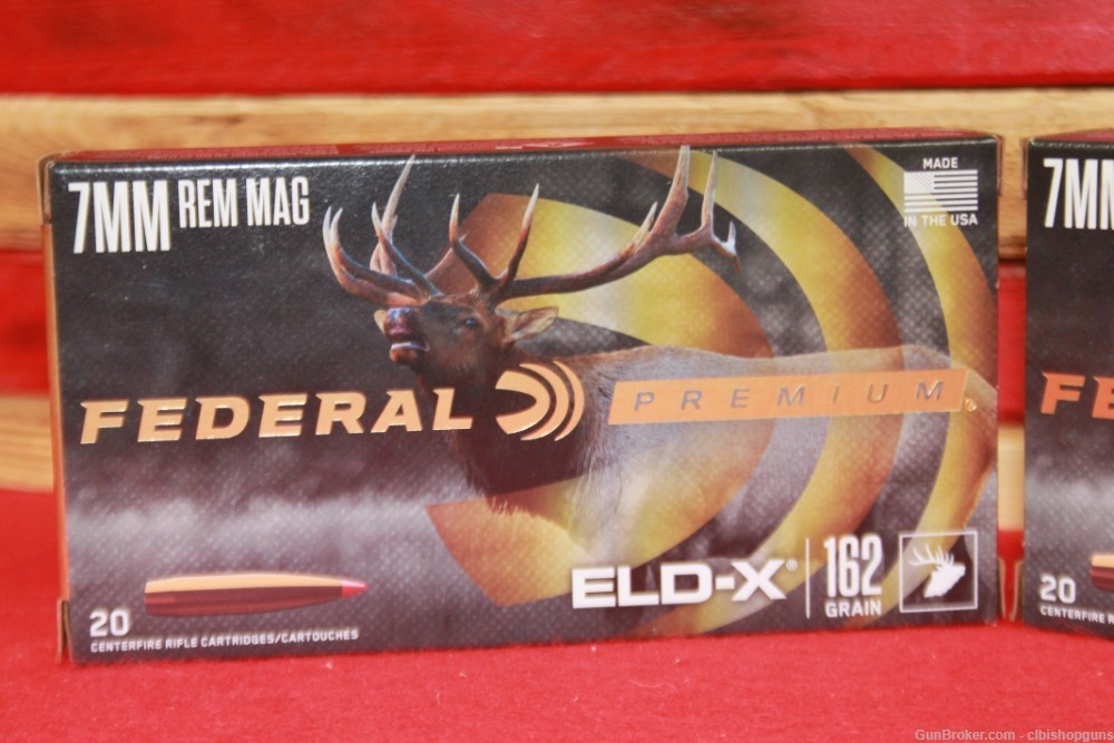 Federal 7MM Rem Mag ELD-X 162 grain 2 BOXES 40 RNDS ammo-img-2